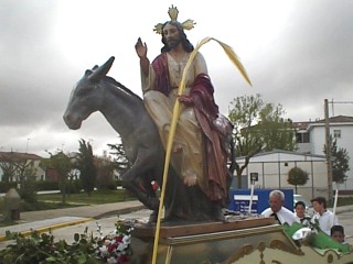 Jesús en la borriquilla