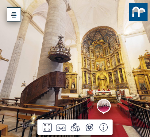 Captura vista 360 de la iglesia